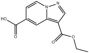 Pyrazolo[1,5-a]pyridine-3,5-dicarboxylic acid 3-ethyl ester 구조식 이미지