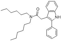 N,N-DIHEXYL-2-페닐린돌-3-아세트아미드 구조식 이미지