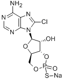 8-CHLOROADENOSINE-3',5'-CYCLIC MONOPHOSPHOROTHIOATE, SP-ISOMER SODIUM SALT Structure