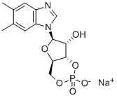 5,6-DIMETHYL-1-BETA-D-RIBOFURANOSYLBENZIMIDAZOLE-3',5'-CYCLIC MONOPHOSPHATE,SODIUM SALT Structure