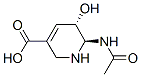 3-Pyridinecarboxylicacid,6-(acetylamino)-1,2,5,6-tetrahydro-5-hydroxy-,(5S-trans)-(9CI) Structure