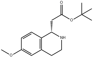 1-Isoquinolineacetic  acid,1,2,3,4-tetrahydro-6-methoxy-,1,1-dimethylethyl  ester,(S)-  (9CI) Structure