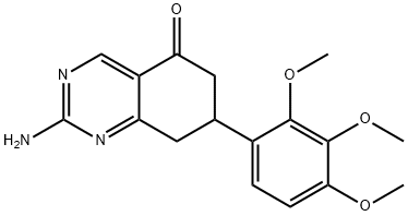 2-amino-7-(2,3,4-trimethoxyphenyl)-7,8-dihydroquinazolin-5(6H)-one Structure