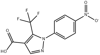 1-(4-NITROPHENYL)-5-(TRIFLUOROMETHYL)PYRAZOLE-4-CARBOXYLIC ACID 구조식 이미지