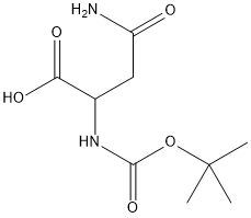 4-AMINO-2-[(TERT-BUTOXYCARBONYL)AMINO]-4-OXOBUTANOIC ACID Structure