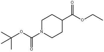 Ethyl N-Boc-piperidine-4-carboxylate 구조식 이미지