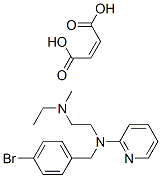 N-[(4-브로모페닐)메틸]-N'-에틸-N'-메틸-N-2-피리딜에틸렌디아민말레에이트 구조식 이미지