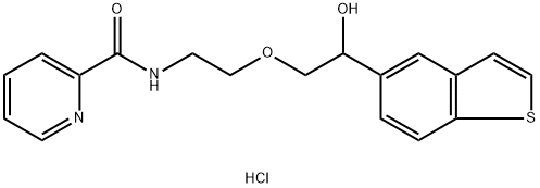 1-(Benzo(b)thiophen-5-yl)-2-(1-(nicotinoylamino)ethoxy)ethanol hydroch loride Structure