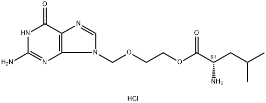 L-Leucine 2-[(2-AMino-1,6-dihydro-6-oxo-9H-purin-9-yl)Methoxy]ethyl Ester Hydrochloride Structure