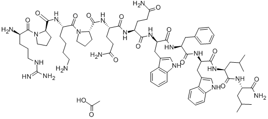 D-ARG-D-PRO-LYS-PRO-GLN-GLN-D-TRP-PHE-D-TRP-LEU-LEU-NH2 ACETATE SALT Structure