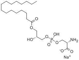 1-PALMITOYL-SN-GLYCERO-3-PHOSPHO-L-SERINE SODIUM SALT 구조식 이미지