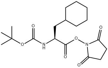 BOC-L-CYCLOHEXYLALANINE HYDROXYSUCCINIMIDE ESTER 구조식 이미지