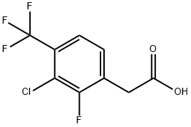 3-Chloro-2-fluoro-4-(trifluoromethyl)phenylaceticacid Structure