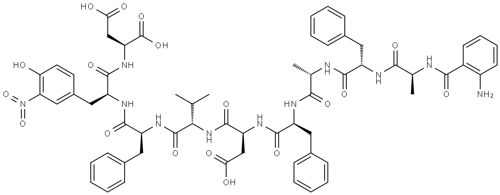 ABZ-ALA-PHE-ALA-PHE-ASP-VAL-PHE-3-NITRO-TYR-ASP-OH Structure