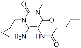 Pentanamide,  N-[6-amino-1-(cyclopropylmethyl)-1,2,3,4-tetrahydro-3-methyl-2,4-dioxo-5-pyrimidinyl]- 구조식 이미지