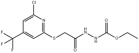 N'-[2-(6-Chloro-4-trifluoromethyl-pyridin-2-yl-sulfanyl)-acetyl]-hydrazinecarboxylic acid ethy 구조식 이미지