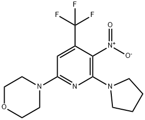 4-(5-Nitro-6-pyrrolidin-1-yl-4-trifluoromethyl-pyridin-2-yl)-morpholine Structure