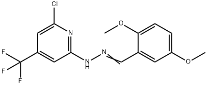 N-(6-Chloro-4-trifluoromethyl-pyridin-2-yl)-N'-[1-(2,5-dimethoxy-phenyl)-meth-(E)-ylidene]-hyd Structure