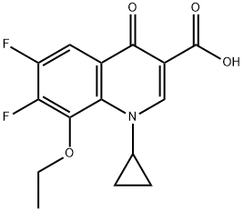 1-cyclopropyl-8-ethoxy-6,7-difluoro-4-oxo-1,4-dihydroquinoline-3-carboxylic acid 구조식 이미지