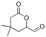 2H-Pyran-2-carboxaldehyde, tetrahydro-4,4-dimethyl-6-oxo- (9CI) Structure