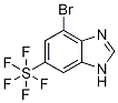 4-Bromo-6-(pentafluorothio)-1H-benzimidazole, 4-Bromo-6-(pentafluorosulphanyl)-1H-benzimidazole 구조식 이미지