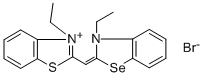 2-[(3-ETHYL-BENZOTHIAZOLIUM-2-YL)-METHYLEN]-3-ETHYL-2,3-DIHYDROBEZOSELENAZOL BROMIDE 구조식 이미지