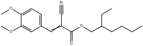 2-ETHYLHEXYL ALPHA-CYANO-3,4-DIMETHOXYCINNAMATE Structure