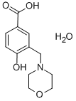 4-HYDROXY-3-(MORPHOLINOMETHYL)BENZOIC ACID HYDRATE Structure