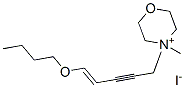 4-[(E)-5-butoxypent-4-en-2-ynyl]-4-methyl-1-oxa-4-azoniacyclohexane io dide Structure