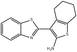 3-BENZOTHIAZOL-2-YL-4,5,6,7-TETRAHYDRO-BENZO[B]THIOPHEN-2-YLAMINE 구조식 이미지