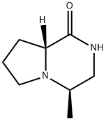 Pyrrolo[1,2-a]pyrazin-1(2H)-one, hexahydro-4-methyl-, (4R-cis)- (9CI) Structure