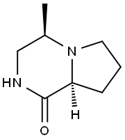 Pyrrolo[1,2-a]pyrazin-1(2H)-one, hexahydro-4-methyl-, (4R-trans)- (9CI) Structure