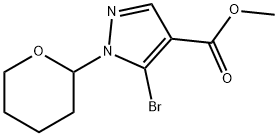 methyl 5-bromo-1-(oxan-2-yl)-1H-pyrazole-4-carboxylate 구조식 이미지