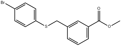 Methyl 3-{[(4-bromophenyl)thio]methyl}benzoate Structure