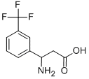 3-아미노-3-[3-(트리플루오로메틸)페닐]프로판산 구조식 이미지