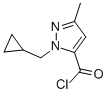 1H-Pyrazole-5-carbonylchloride,1-(cyclopropylmethyl)-3-methyl-(9CI) Structure