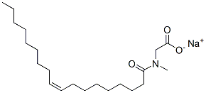 sodium (Z)-N-methyl-N-(1-oxo-9-octadecenyl)aminoacetate  Structure