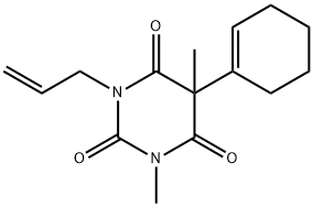 3-Allyl-5-(1-cyclohexen-1-yl)-1,5-dimethylbarbituric acid 구조식 이미지