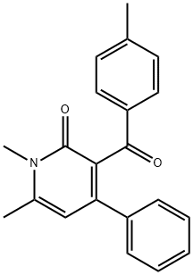 1,6-Dimethyl-3-(4-methylbenzoyl)-4-phenyl-2(1H)-pyridinone 구조식 이미지