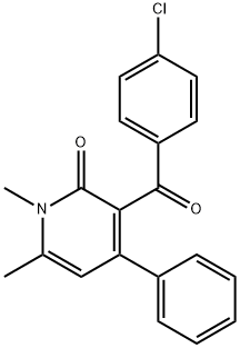 3-(4-Chlorobenzoyl)-1,6-dimethyl-4-phenyl-2(1H)-pyridinone Structure