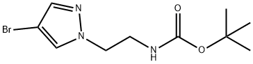 Carbamic acid, N-[2-(4-bromo-1H-pyrazol-1-yl)ethyl]-, 1,1-dimethylethyl ester Structure