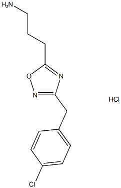 3-(3-(4-Chlorobenzyl)-1,2,4-oxadiazol-5-yl)propan-1-amine hydrochloride 구조식 이미지