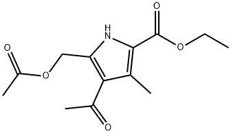 ETHYL 4-ACETYL-5-[(ACETYLOXY)METHYL]-3-METHYL-1H-PYRROLE-2-CARBOXYLATE Structure