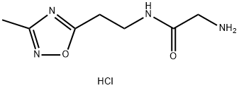 2-Amino-N-(2-(3-methyl-1,2,4-oxadiazol-5-yl)ethyl)acetamide hydrochloride 구조식 이미지