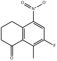 7-fluoro-8-Methyl-5-nitro-1,2,3,4-tetrahydronaphthalen-1-one 구조식 이미지