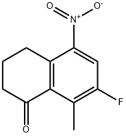 7-fluoro-8-Methyl-5-nitro-1,2,3,4-tetrahydronaphthalen-1-one Structure