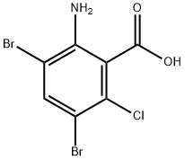 2-AMINO-3,5-DIBROMO-6-CHLOROBENZOIC ACID Structure