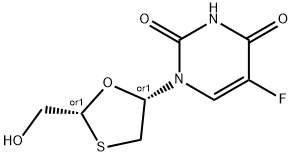 2',3'-dideoxy-5-fluoro-3'-thiauridine Structure
