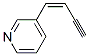 Pyridine, 3-(1-buten-3-ynyl)-, (Z)- (9CI) Structure