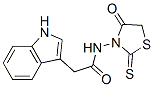 N-(4-Oxo-2-thioxothiazolidin-3-yl)-1H-indole-3-acetamide Structure